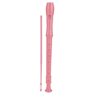 Imagen de Flauta para Niños, 8 Hoyos de Plastico con Varilla Limpieza y Instrucción Niños Principiantes(rosa)
