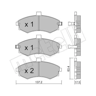 Imagen de Juego de pastillas METELLI 22 0504 0