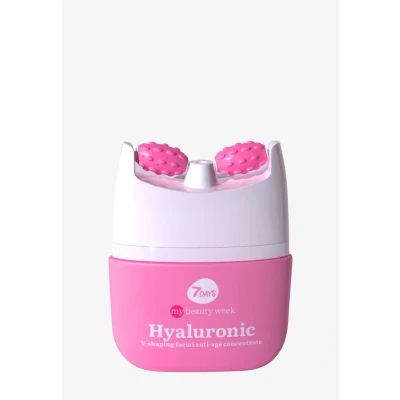 Imagen de Crema Hidratante Facial 7Days con Ácido Hialurónico de Cuidado Coreano para Mujeres Vitamina C Masajeador Rodillo Reafirmar y Reducir Hinchazón, 40 ml