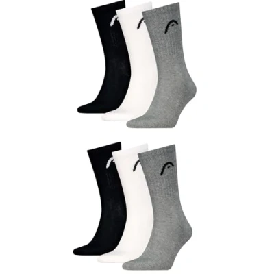 Imagen de HEAD Calcetines Training Crew 3 Pares Blanco/Negro/Gris Talla 39/42