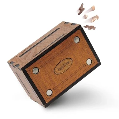 Imagen de Logica Juegos Art. Pandora Box El Cofre Secreto Rompecabezas de Madera Caja Secreta Dificultad 5/6 Increíble Colección Leonardo da Vinci