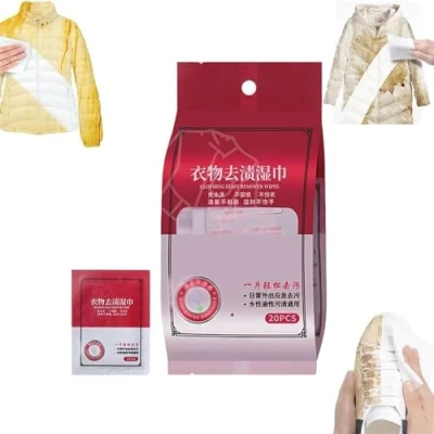 Imagen de Toallitas Quitamanchas Húmedas, para Ropa, Quitamanchas, Ropa de Aceite, Tela, etc. (1pcs)