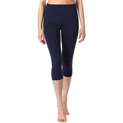 Imagen de Merry Style Leggins 3/4 Mallas Deportivas para Mujer fitness pilates gimnasio Deporte Leggings piratas Capri de mujeres verano MS10 220 (Armada, S)
