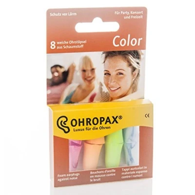Imagen de Paquete de 5 tapones para los oídos espuma color Ohropax x 8 piezas