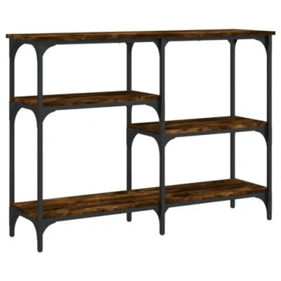 Imagen de vidaXL Mesa Consola Madera de ingeniería Roble Ahumado 102x29x75 cm