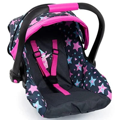 Imagen de Bayer Design 67906Aa, Silla de Coche Easy Go, Accesorios, Asiento Para Bebé Muñecos, Negro, Rosado, Hada, Color Estampado