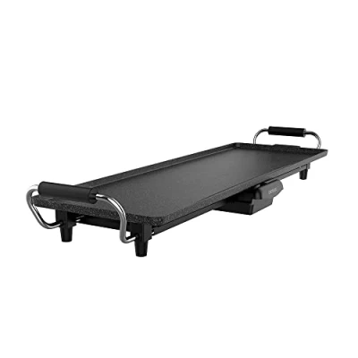 Imagen de Cecotec Plancha de Asar Eléctrica Tasty&amp;Grill 3000 RockWater XL. 2400 W, Gran superficie 70x22cm, Revestimiento Piedra RockStone, Antiadherente, Termostato Regulable