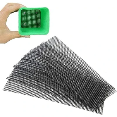 Imagen de 5PCS Tiesto Mesh Pad, cultivo de flores plástico impermeable cojín plantas para macetas Bonsai inferior cuadrícula Mat Prevenir la Pérdida Suelo transpirable Junta(Los 30 * 20cm)