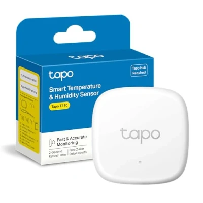 Imagen de Sensor de temperatura TP Link Tapo T310, Humedad y Temperatura, Inalámbrico, 868 MHz, Notificaciones instantáneas, Blanco