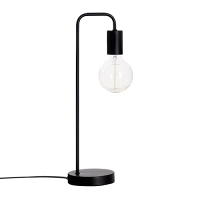 Imagen de Well Home Lámpara de Mesa Retro Curvada Ø13x45cm en Negro con Cable e Interruptor Ideal para Lectura
