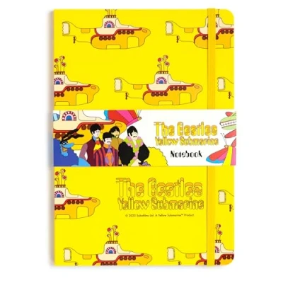 Imagen de Puckator Cuaderno rayado A5 en papel reciclado Yellow Submarine, Beatles Amarillo