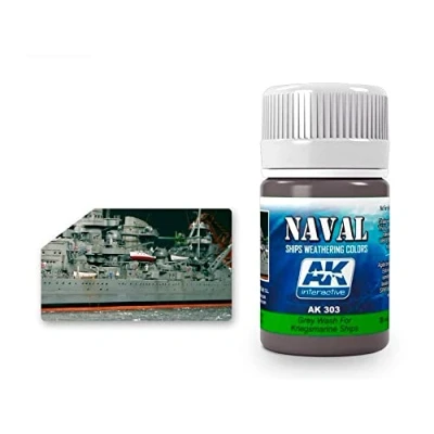 Imagen de AK Interactive Grey Wash for Kriegsmarine Ships AK00303