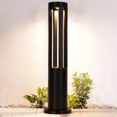 Imagen de Kingwen 12W Farolas Exterior Jardin 3000K Balizas Negro LED Farola 60cm Luces IP65