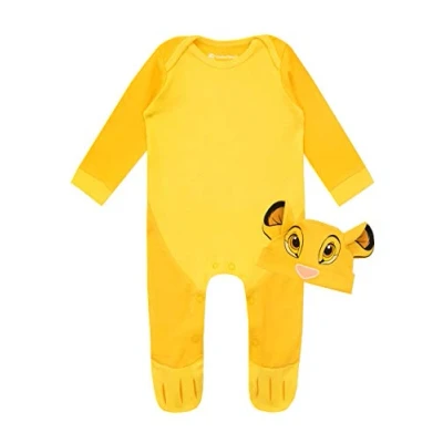 Imagen de Disney Conjunto de Pijama Entera y Gorro para Niños Bebés El Rey león Amarillo 3 6 Meses