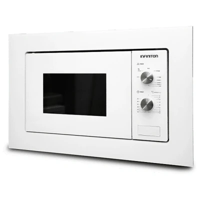 Imagen de Microondas Infiniton IMW WHITE1720, Con grill, Encastrable, 20 L, 800W, Defrost, Display LED, Blanco
