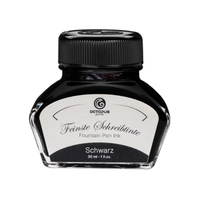 Imagen de 30 ml de tinta estilográfica Negra en vidrio tinta, escritura para plumas estilográficas, tintero, caligrafía