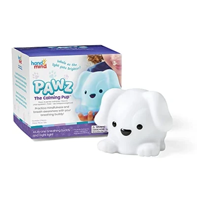 Imagen de Learning Resources Recursos de Aprendizaje PAWZ Calma al cachorro, Respiración profunda, socioemocional atención plena, Alivio la ansiedad, Lámpara noche para niños, Multicolor