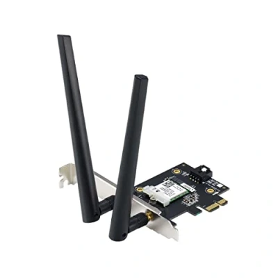 Imagen de Tarjeta de red ASUS PCE AXE5 400, Wi Fi 6, WLAN, PCI Express, Bluetooth, 2 antenas, Negro