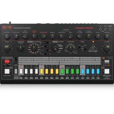 Imagen de Behringer RD 78 Classic Analog Drum Machine con 15 Sonidos de Batería, 34 Presets Ritmo, Secuenciador 16 Pasos para Producción Musical y Actuación en Directo