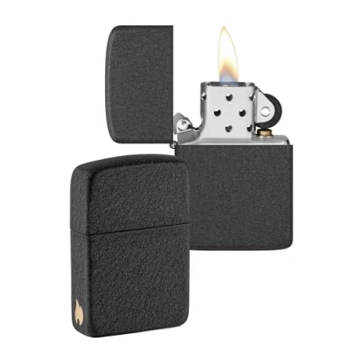 Imagen de Zippo Diseño con Llama de Replica 1941 Black Crackle Laser Engrave Mechero, rellenable, en una Caja Regalo halta Calidad