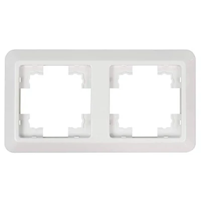 Imagen de McPower 1534287 Marco para 2 enchufes, color blanco