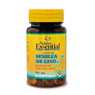 Imagen de Nature Essential Aceite de Semilla Lino 50 Perlas 100 Días Omega 3 Contribuye al Sistema Inmune y Digestivo Ayuda Metabolismo Pack 2