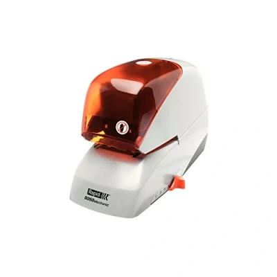 Imagen de RAPID 20993214 Grapadora eléctrica con tecnología Flat Clinch modelo 5050E color plata/naranja
