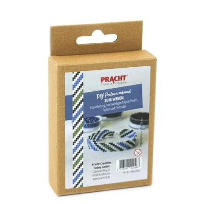 Imagen de Pracht Creatives Hobby 5884 00061 Kit de Manualidades para Crear una Pulsera, Cuentas Miyuki Azules, Verdes y Blancas, tamaño Total Aprox. 17 x 1,2 cm, Multicolor, One Size