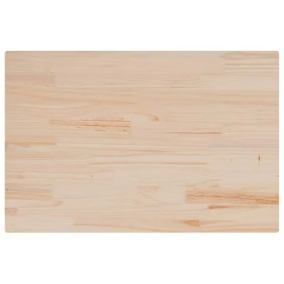 Imagen de vidaXL Tablero de Mesa Rectangular Madera Maciza Pino 80x50x1,7 cm, Superficie Mesa, Madera, Comedor