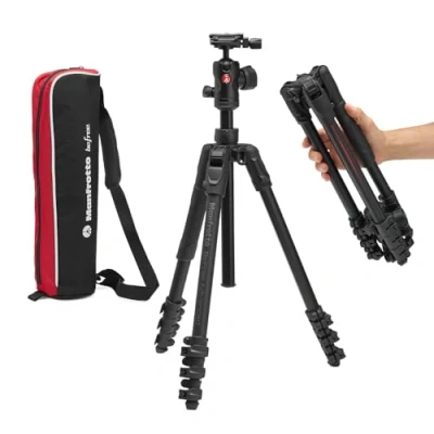 Imagen de Manfrotto Befree Advanced AS, Camera Tripod, Lever Lock, Compatible with Arca Swiss, Portable, Compact Travel Tripod Kit, Ball Head, Aluminium for DSLR, Mirrorless Cameras, Accessories