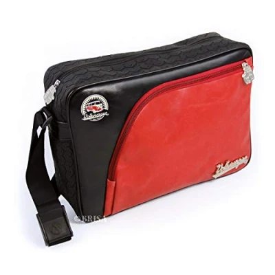 Imagen de BRISA VW Collection Bolso Bandolero estilo Messenger con perfil de neumático T1 Bus (Vintage/Rojo y Negro)