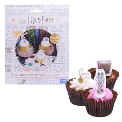Imagen de PME Harry Potter Toppers para Cupcakes de Papel Azúcar, Set 24, Draco Malfoy