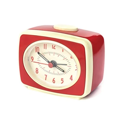 Imagen de KIKKERLAND Reloj Despertador, Rojo, 9,8 x 6,1 8,3 cm