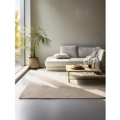 Imagen de Hanse Home Alfombra de Yute Natural para salón, Tejida a Mano y respetuosa con el Medio Ambiente, Estilo Bohemio, Fibra Yute, Dormitorio, Comedor, Pasillo, Cocina, Color Dorado