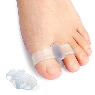 Imagen de Promifun Gel Toe Corrector, 10 Pack of Separators with 2 Loops, Big Spacer for Bunion Pain and Overlapping