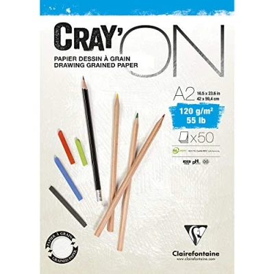 Imagen de Clairefontaine 975022 bloque cray&#039; on calco A2 50 hojas 120 g