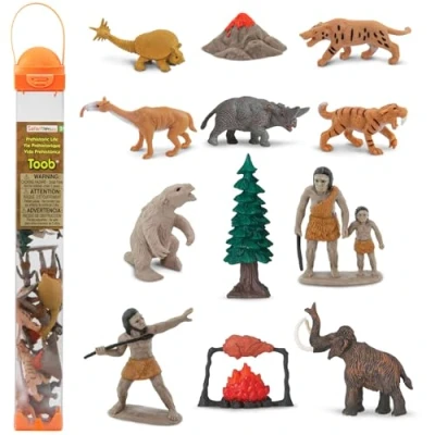 Imagen de Safari Ltd. 12 Figuras en Miniatura de Vida Prehistórica Históricos No Tóxicos y Libres BPA Adecuados para Niños 3 años adelante