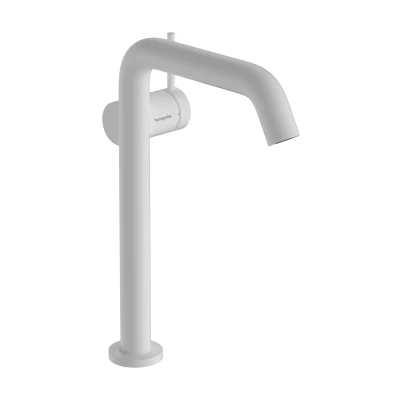 Imagen de hansgrohe Tecturis S Fine grifo lavabo sin desagüe, monomando 230 mm, mezclador ahorro de agua (EcoSmart+), blanco mate, 73372700