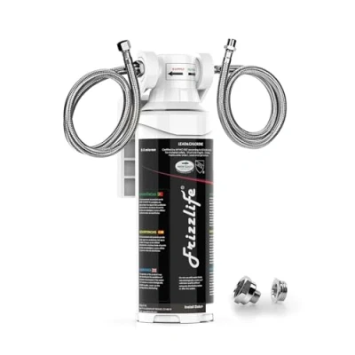 Imagen de Frizzlife Sistema de filtrado agua bajo el fregadero Certificación NSF/ANSI 53&amp;42 Conexión directa 0,5 micras Reduce plomo, cloro, mal sabor y olor