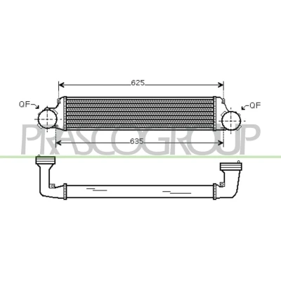 Imagen de PRASCO BM020N001 Intercooler Con acoplamientos rápidos BMW: 3 Compact, Berlina, Coupé