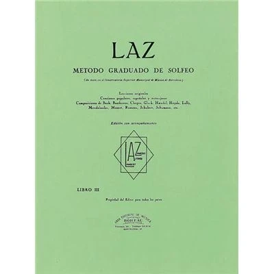 Imagen de LAZ con acompañamiento Libro III: Método graduado de Solfeo