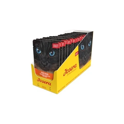 Imagen de Josera Filete de Pollo Puro, 16 x 70 g, Comida para Gatos sin Cereales con jugosos trozos Filete, húmeda súper Premium Adultos, Paquete