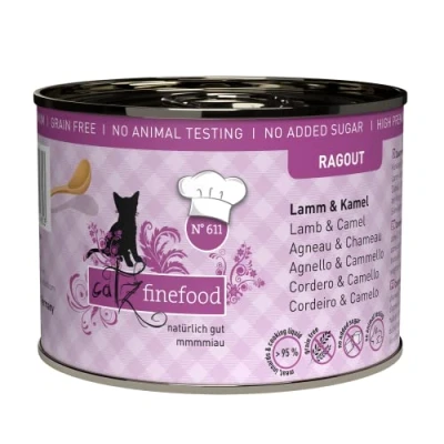 Imagen de catz finefood Ragout N 611 Comida húmeda para Gatos de Cordero y Camello (6 x 190 g)