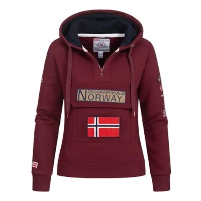 Imagen de Geographical Norway Sudadera DE Mujer GYMCLASS Burdeos Talla XXL