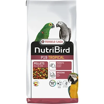 Imagen de VERSELE LAGA NutriBird P19 Tropical Granulado extrusionado Alimento para la cría de Loros Multicolor 10kg
