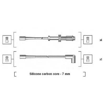 Imagen de MAGNETI MARELLI 941135120700 Juego de Cables Encendido PEUGEOT: 205 II Hatchback, 405 I Berlina, 106 Hatchback