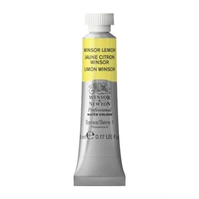 Imagen de Winsor &amp; Newton Acuarela Profesional Pintura de Acuarela, Alta Luminosidad, Resistente a la Luz, Calidad Archivo, Tubo 5ML, Color Limón