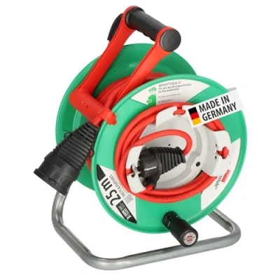 Imagen de Brennenstuhl 1148370 Garant Carrete alargador de cable para jardín (25 m, AT N07V3V3 F 3G1,5, IP 44)