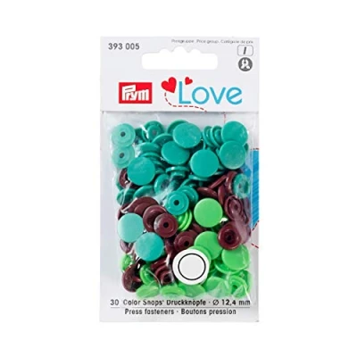 Imagen de Prym Press Fasteners, Green, Light Brown, 12.4 mm