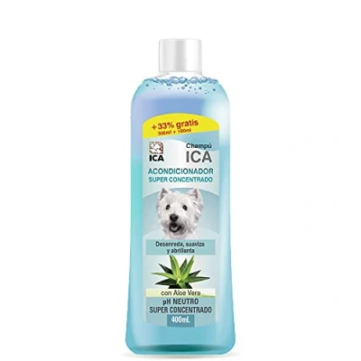 Imagen de ICA CHP36 Champú Acondicionador con Aloe Vera para Perros, 400 mililitros